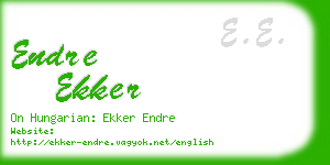 endre ekker business card